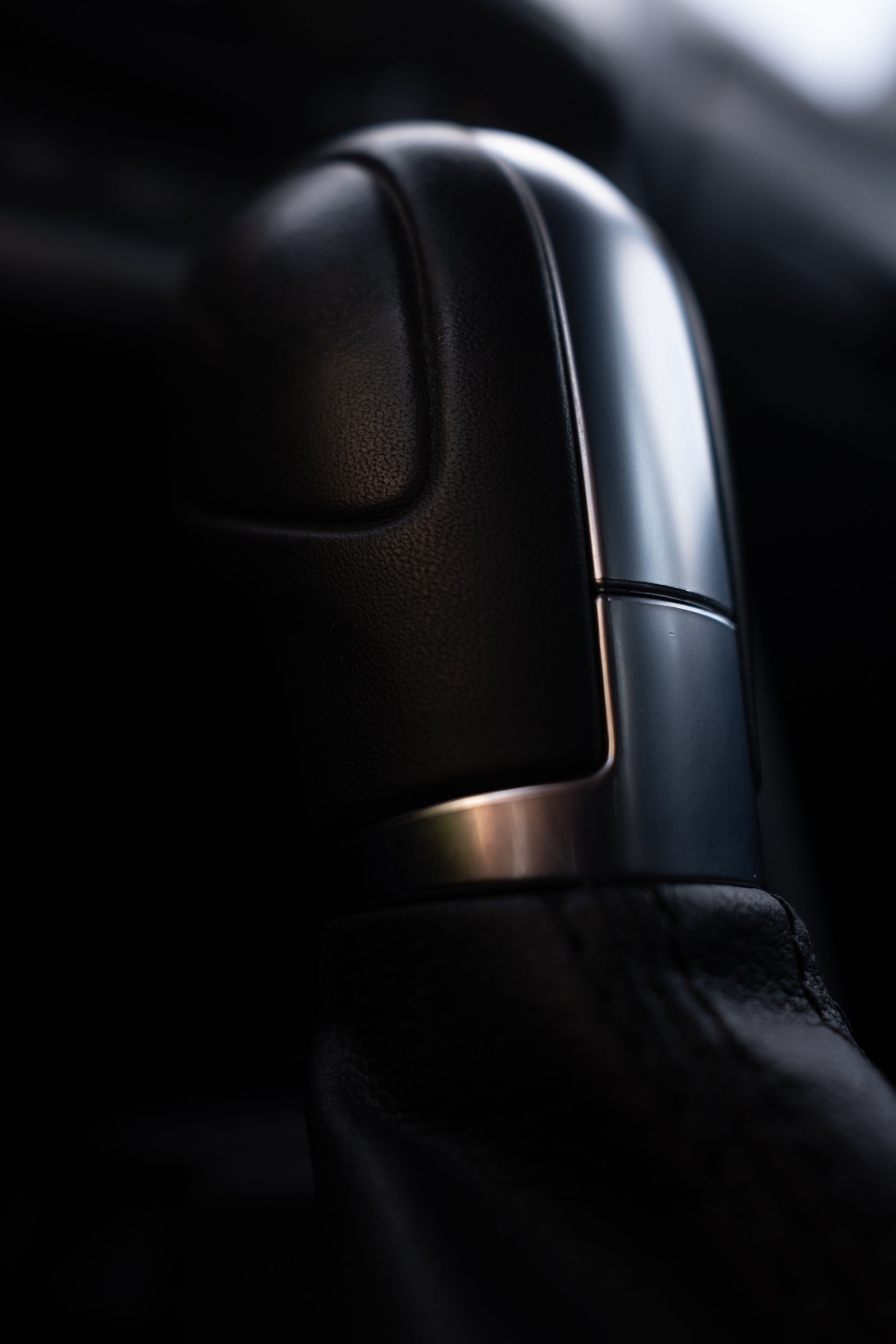 Luxury Car Interior: Manual Gear Shifter