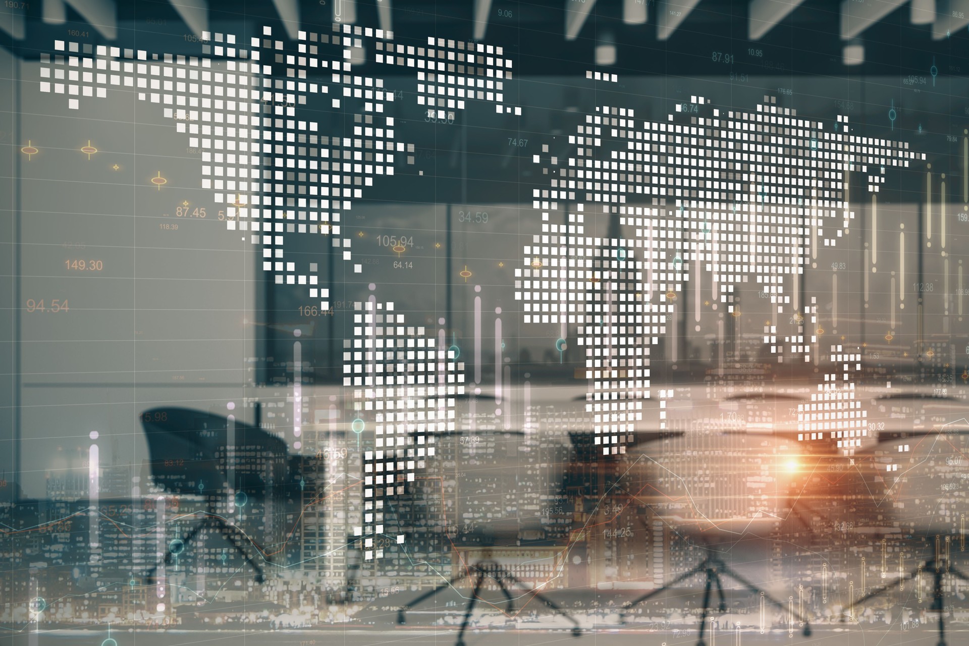 Global business and analytics concept