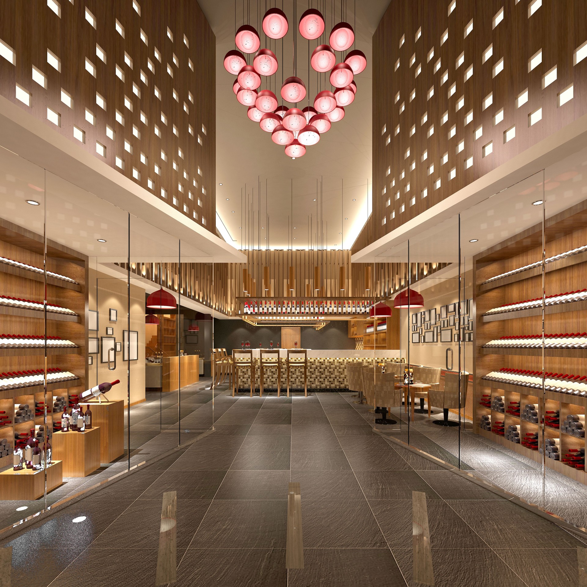 3d render of alcohol shop